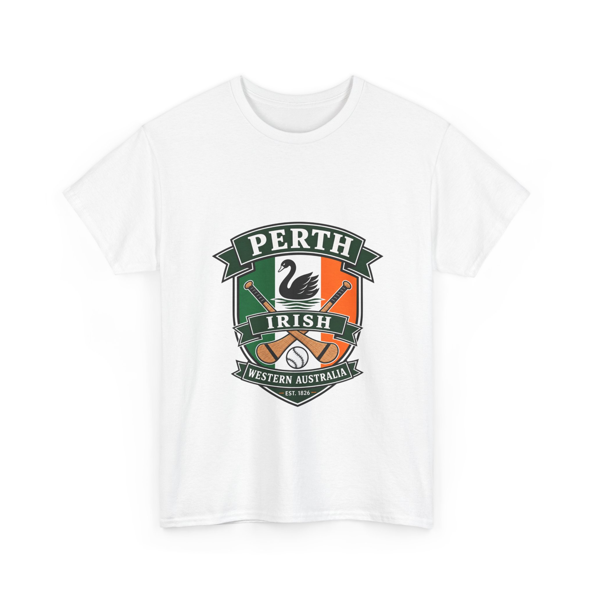 Irish in Perth Hurling and swan T-Shirt - Image 3