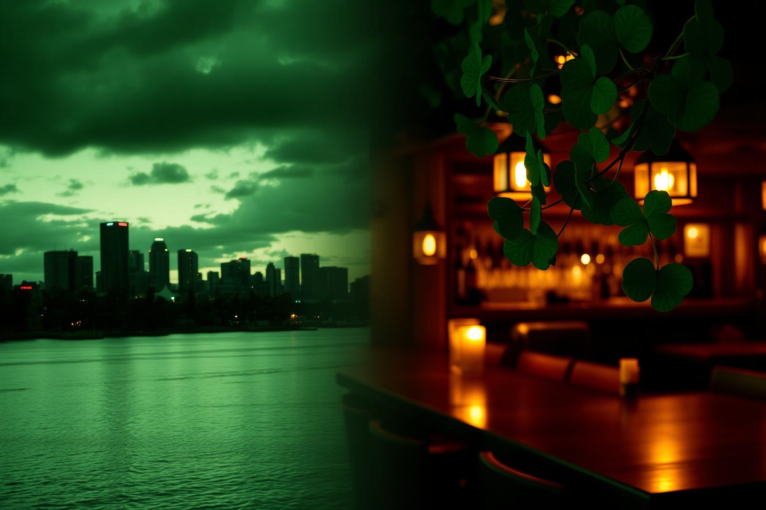 Perth skyline meets Irish pub at golden hour