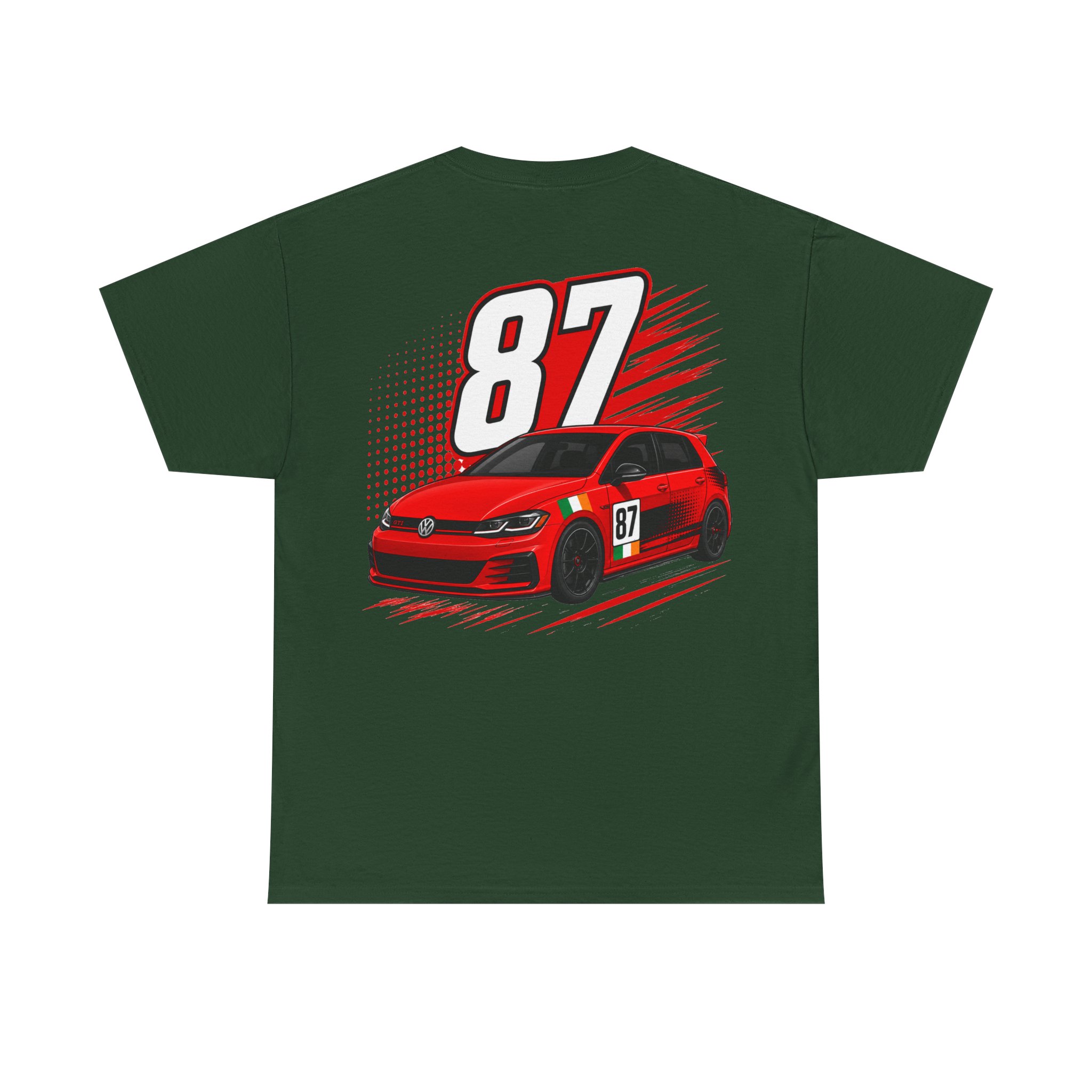 Race Car T‑Shirt — Red GTI Graphic with '87' Numbering - Image 13