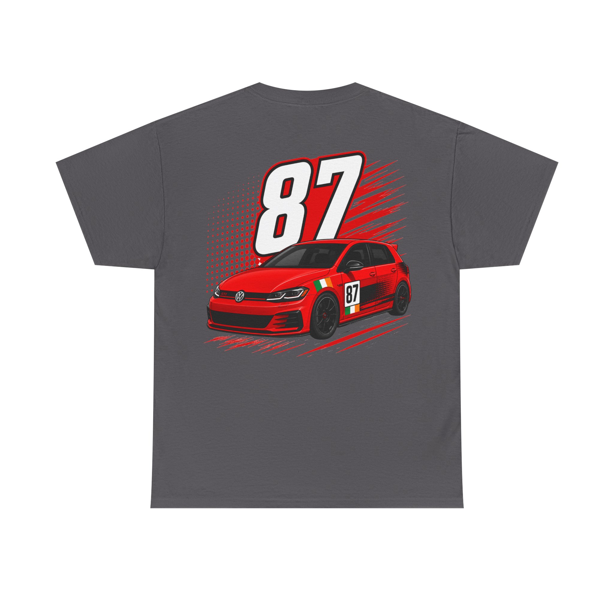 Race Car T‑Shirt — Red GTI Graphic with '87' Numbering - Image 21