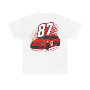 Race Car T‑Shirt — Red GTI Graphic with '87' Numbering