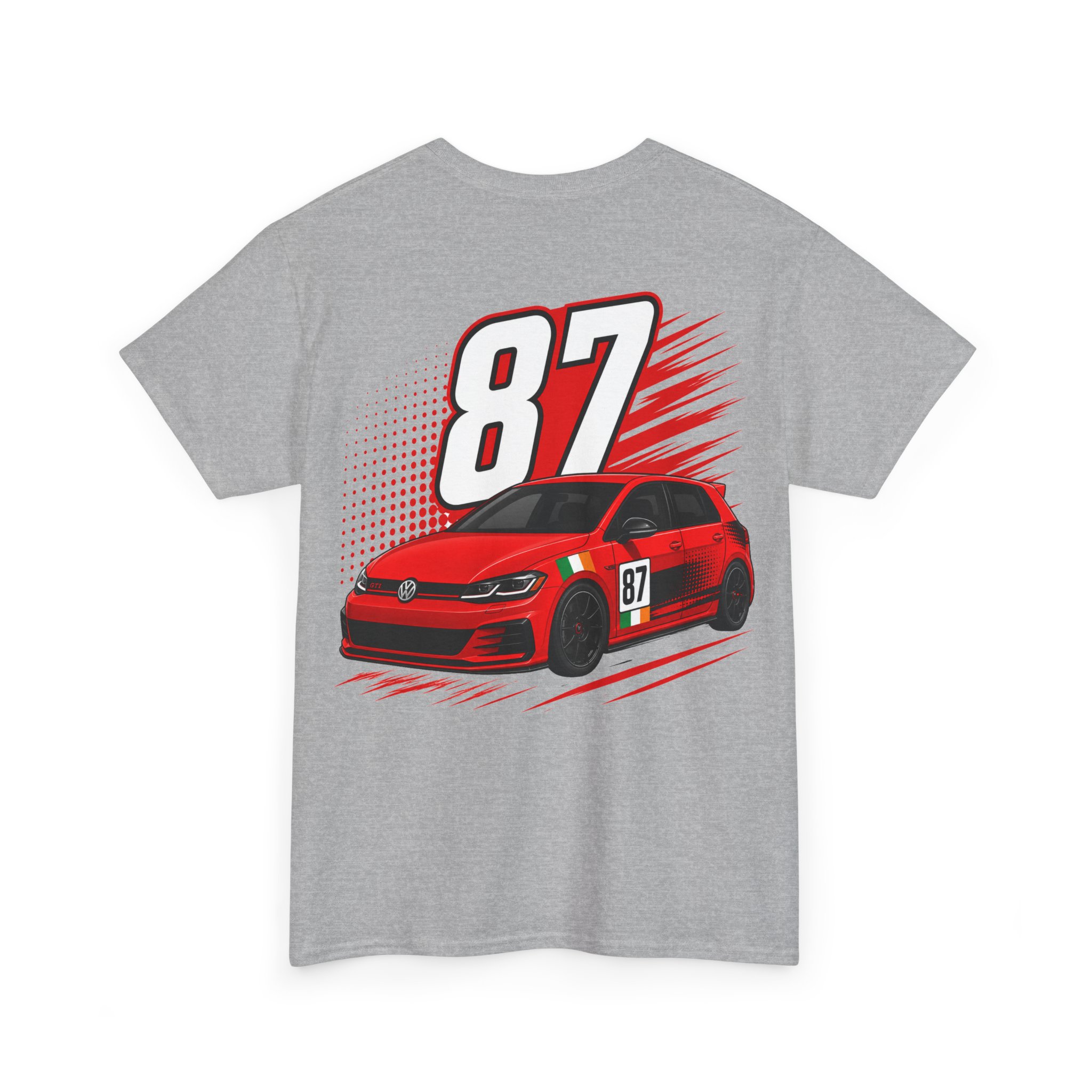 Race Car T‑Shirt — Red GTI Graphic with '87' Numbering - Image 7