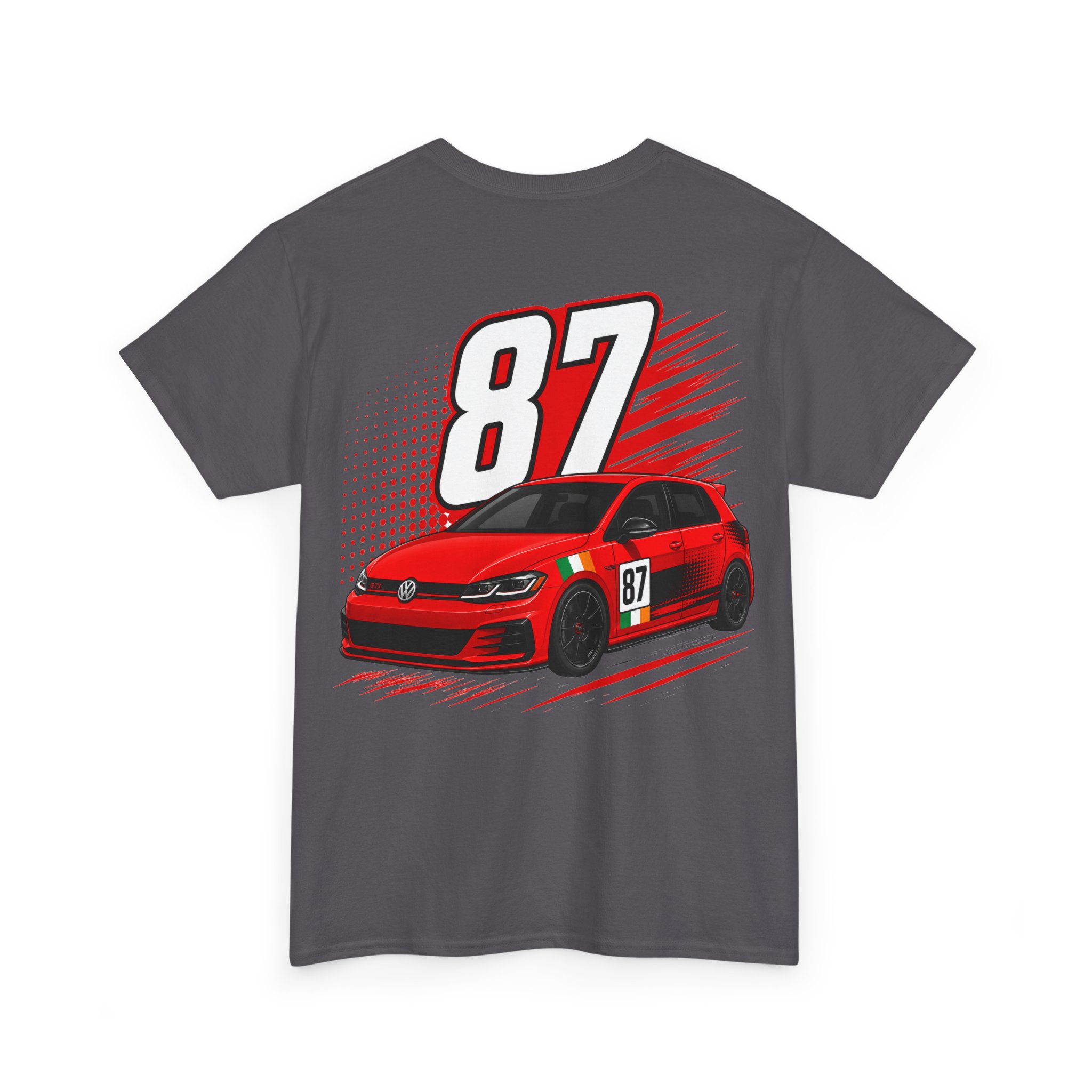 Race Car T‑Shirt — Red GTI Graphic with '87' Numbering - Image 23