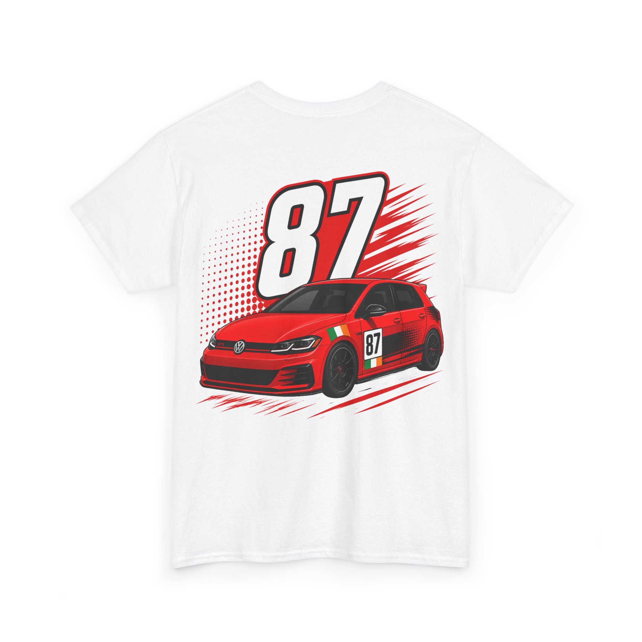 Race Car T‑Shirt — Red GTI Graphic with '87' Numbering - Image 3