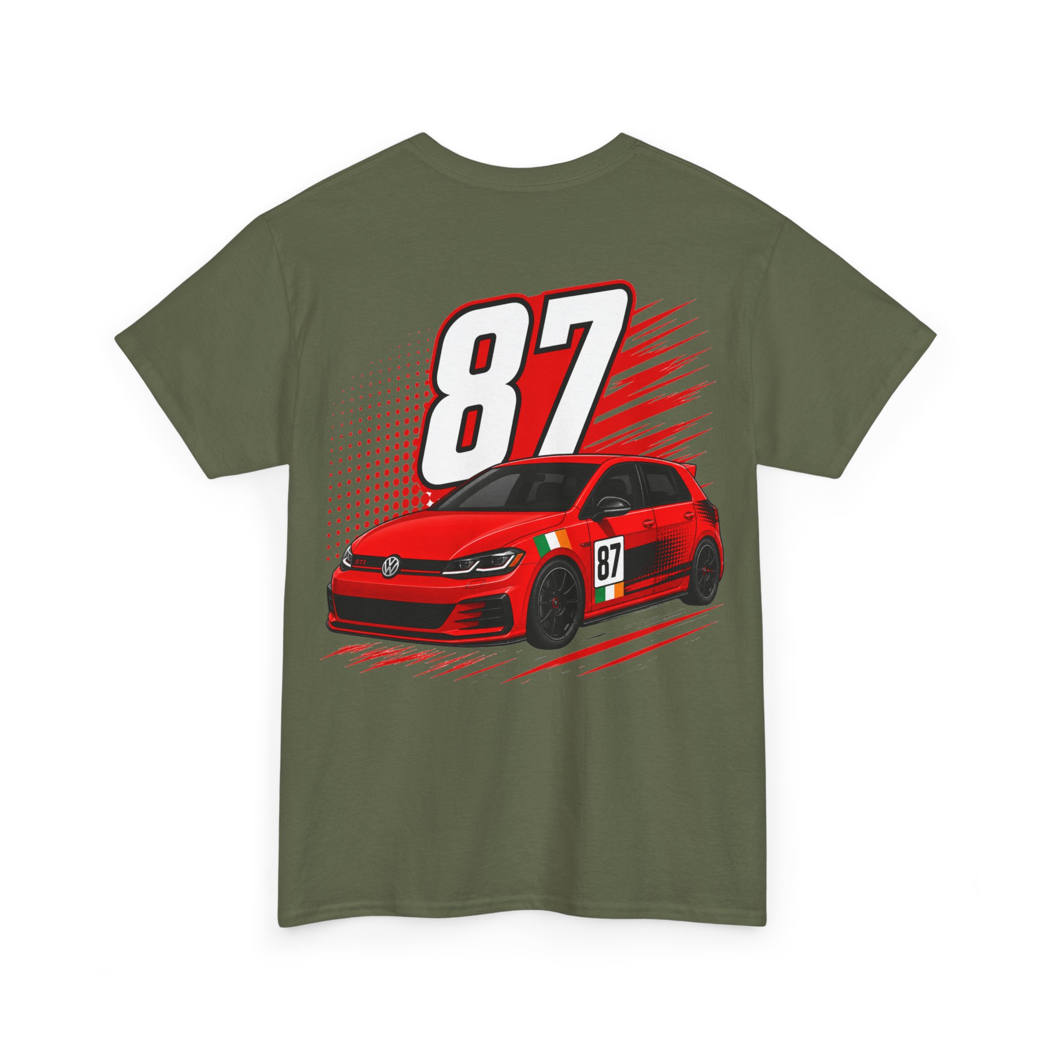 Race Car T‑Shirt — Red GTI Graphic with '87' Numbering - Image 11