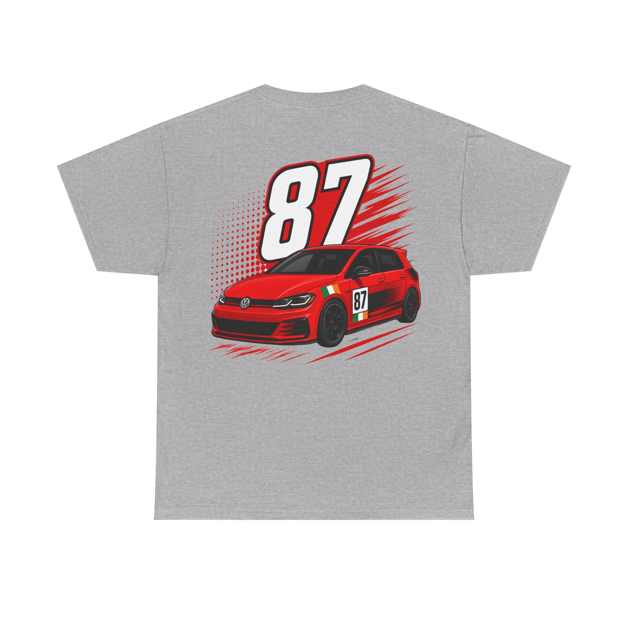 Race Car T‑Shirt — Red GTI Graphic with '87' Numbering - Image 5