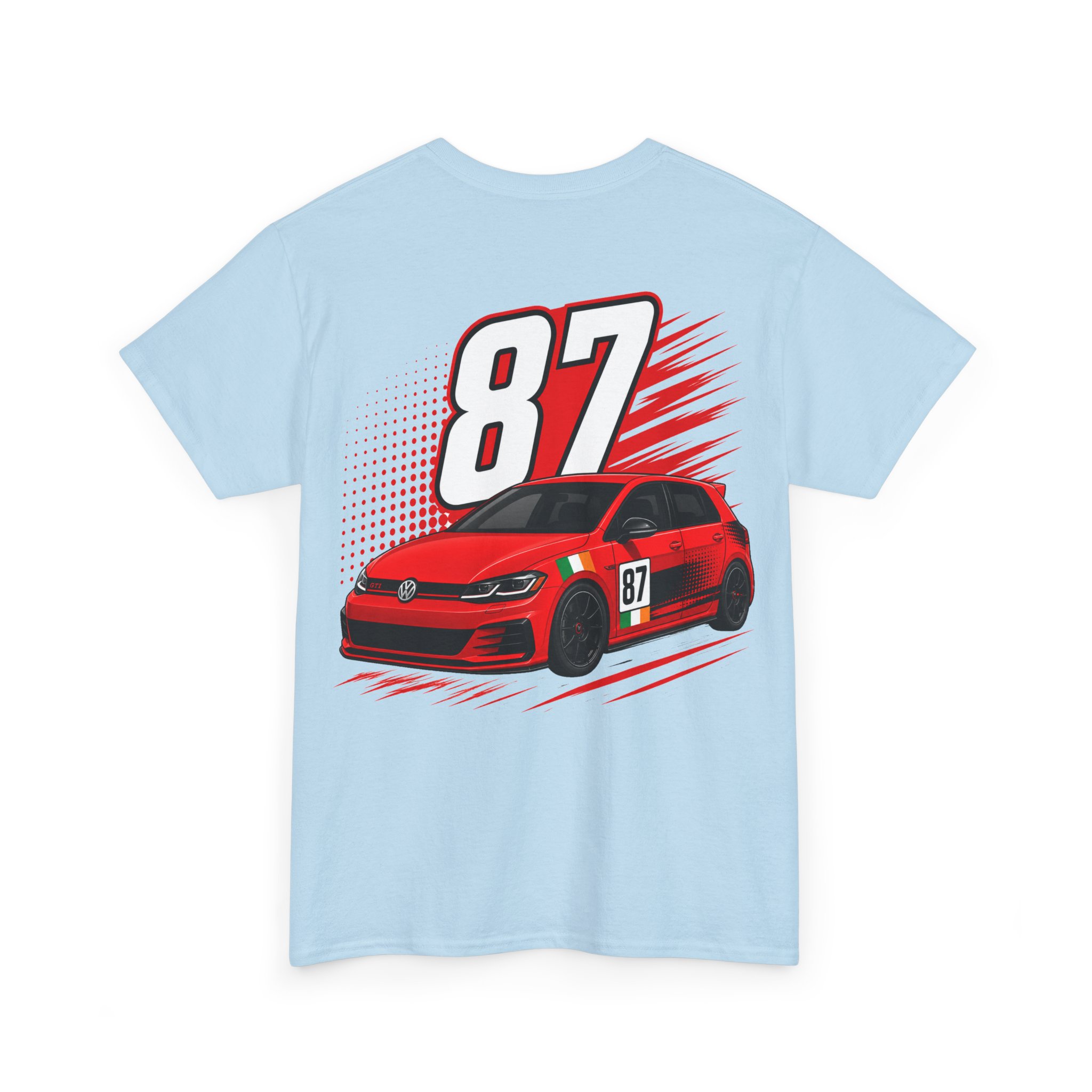Race Car T‑Shirt — Red GTI Graphic with '87' Numbering - Image 19